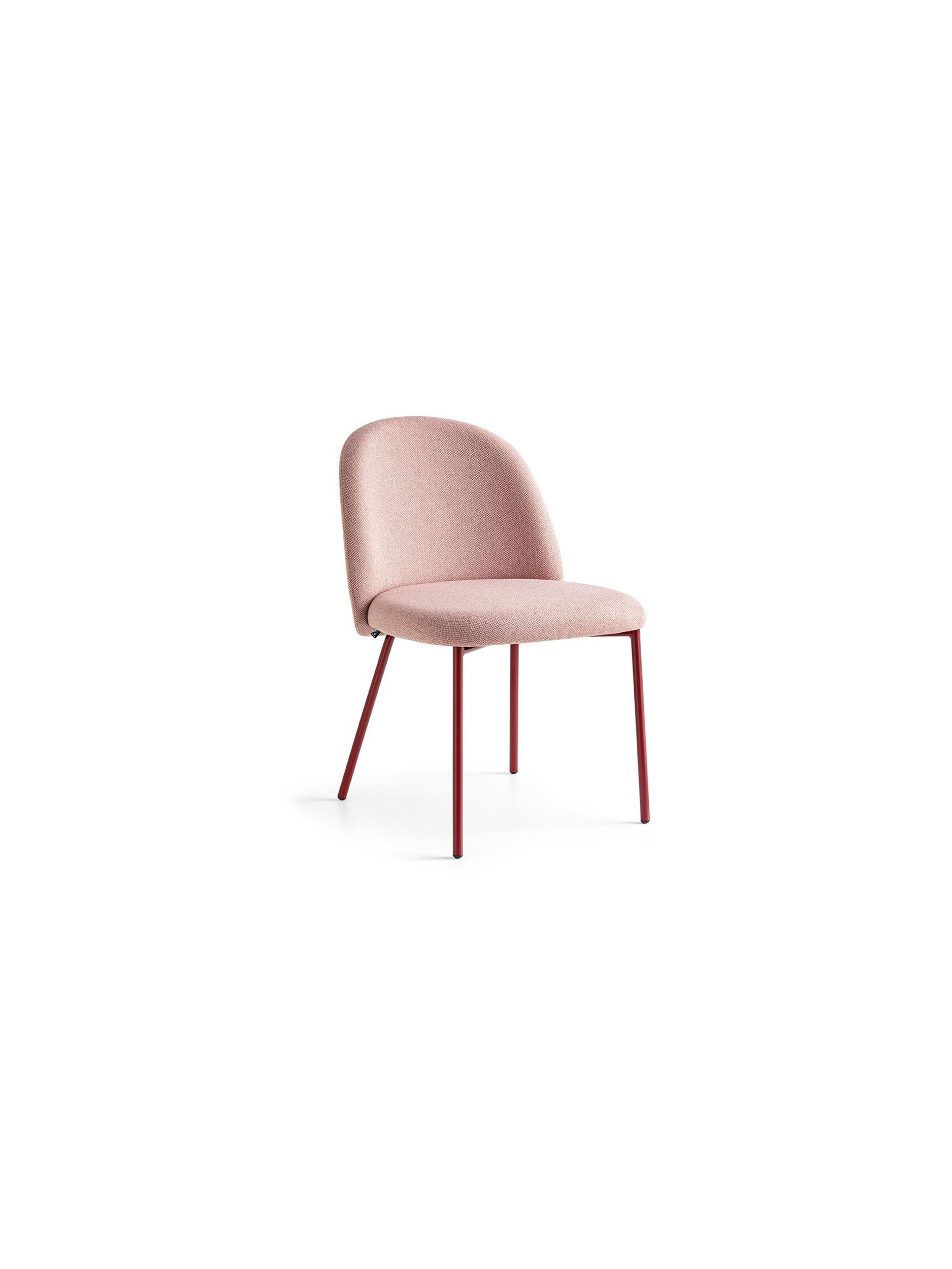 cb1993-tuka-connubia-upholstered-chair-with-red-metal-structure-and-pink-fabric-upholstery